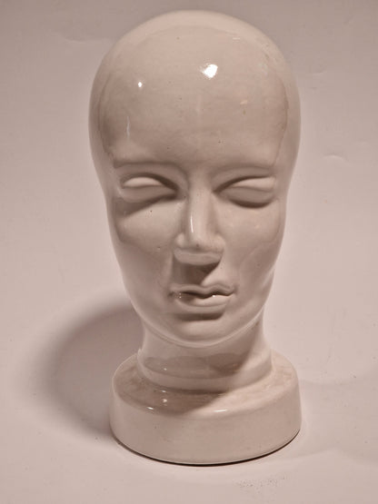 Mannequin Perücken und Hut Ständer Keramik Kopf von Scheurich 701 W. Germany