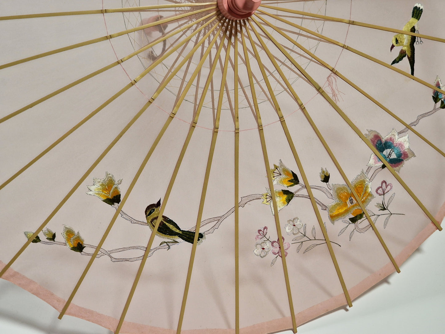 Hochwertiger True Vintage Japan Geisha Sonnenschirm aus den 70er Jahren